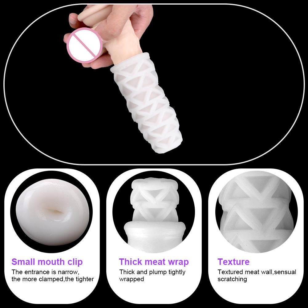 11cm Male Masturbator Penis Pump Realistic Pussy Vaginal For Men 18 Glans Sucking Cock Exerciser Sex Toys Erotic Products Shop