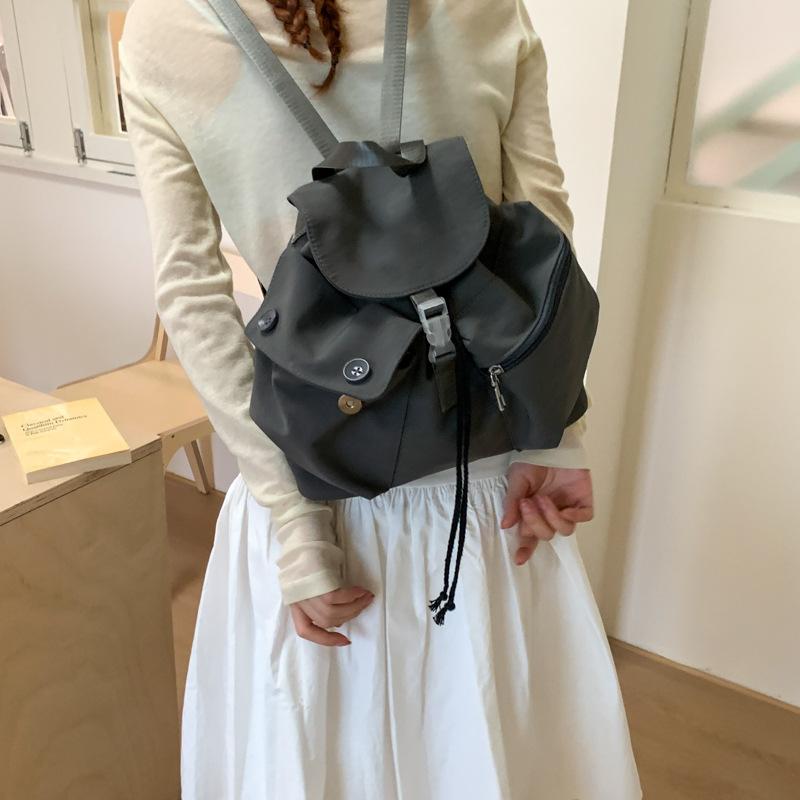 Korean version ins Multi-pocket Large Capacity Women's Commuter Backpack Outdoor Travel Leisure Student School Bag