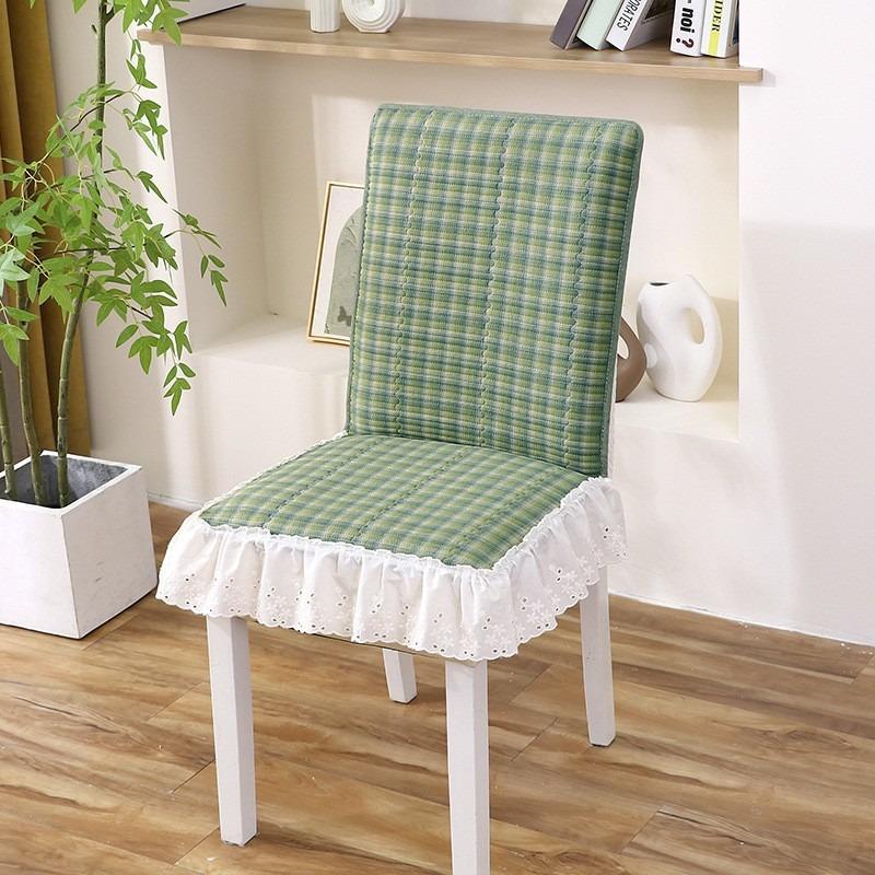 One-piece Dining Table and Chairs Cover Dining Chair Mats Chair Cover Set Household Cushions Elastic Stool Cover Four Season Universal Chair Cushion