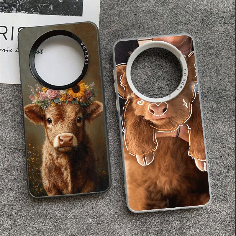 Cute Highland Cow Soft Phone Case for Xiaomi Redmi Note 13 14 15 Pro Plus 12S 12 11S 11 11T 10S 10 Shockproof Cover Back Shell