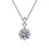 Sterling Silver Simulated Moissanite Snowflake Pendant Necklace for Women - Elegant Fashion Jewelry