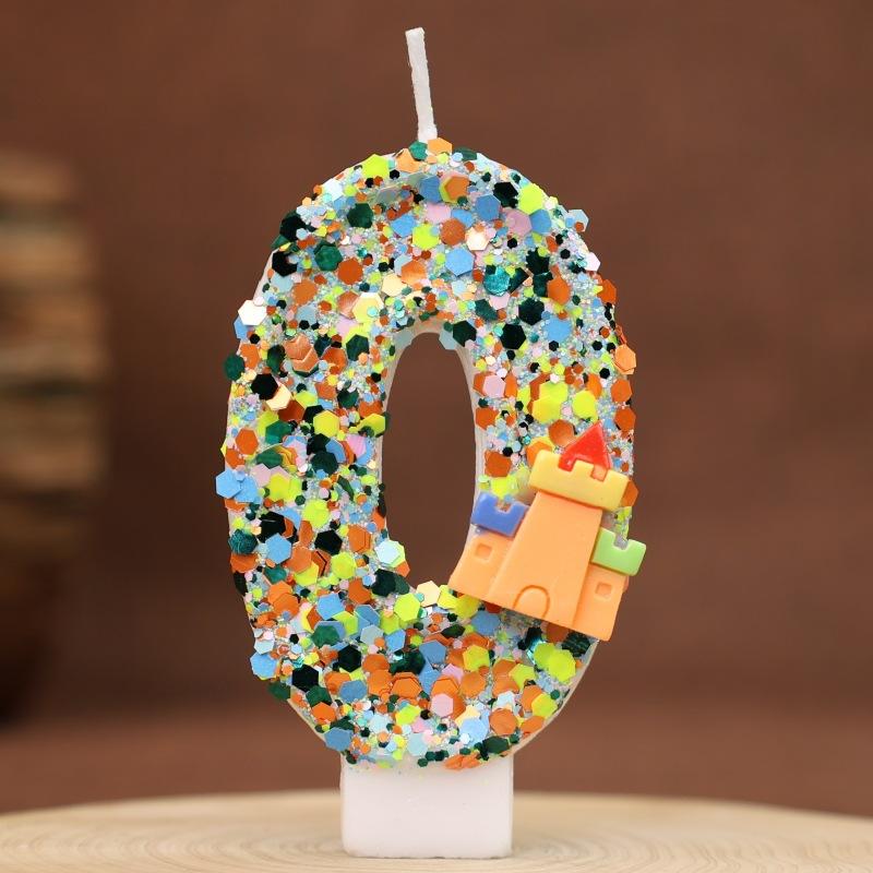 Creative Digital Birthday Candle Cake Party Decoration Birthday Candle Diy Castle Candle