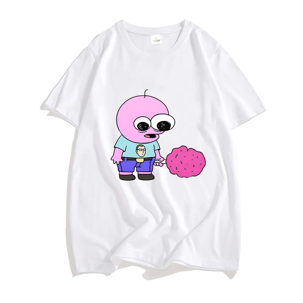 Smiling Friends Cartoon Print T-Shirts Sommer Frühling Baumwolle Herren T-Shirt Lustiger Grafikdruck T-Shirts Hohe Qualität T-Shirt