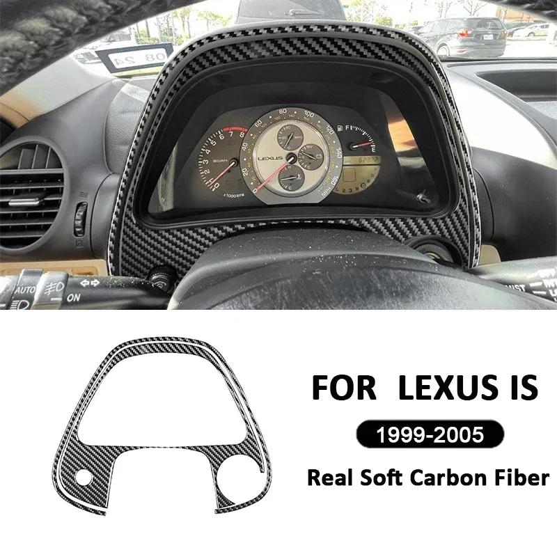 For LEXUS IS 1999-2005 Carbon Fiber Car Center Console trument Screen Frame Trim Cover Decoration Sticker Inner Accessories