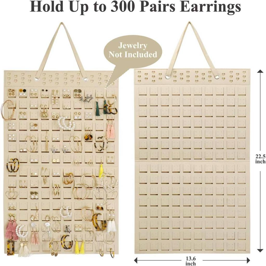 Felt Jewelry Hanging Organizer Bag – Wall-Mounted Earring, Necklace, and Ring Storage