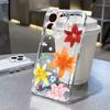 Colorful Ocean Flower Pattern Phone Case For iPhone 17 Pro Max 16 15 Pro 14 13 12 11 XR X 17Air 16 Plus Clear Bumper Cover
