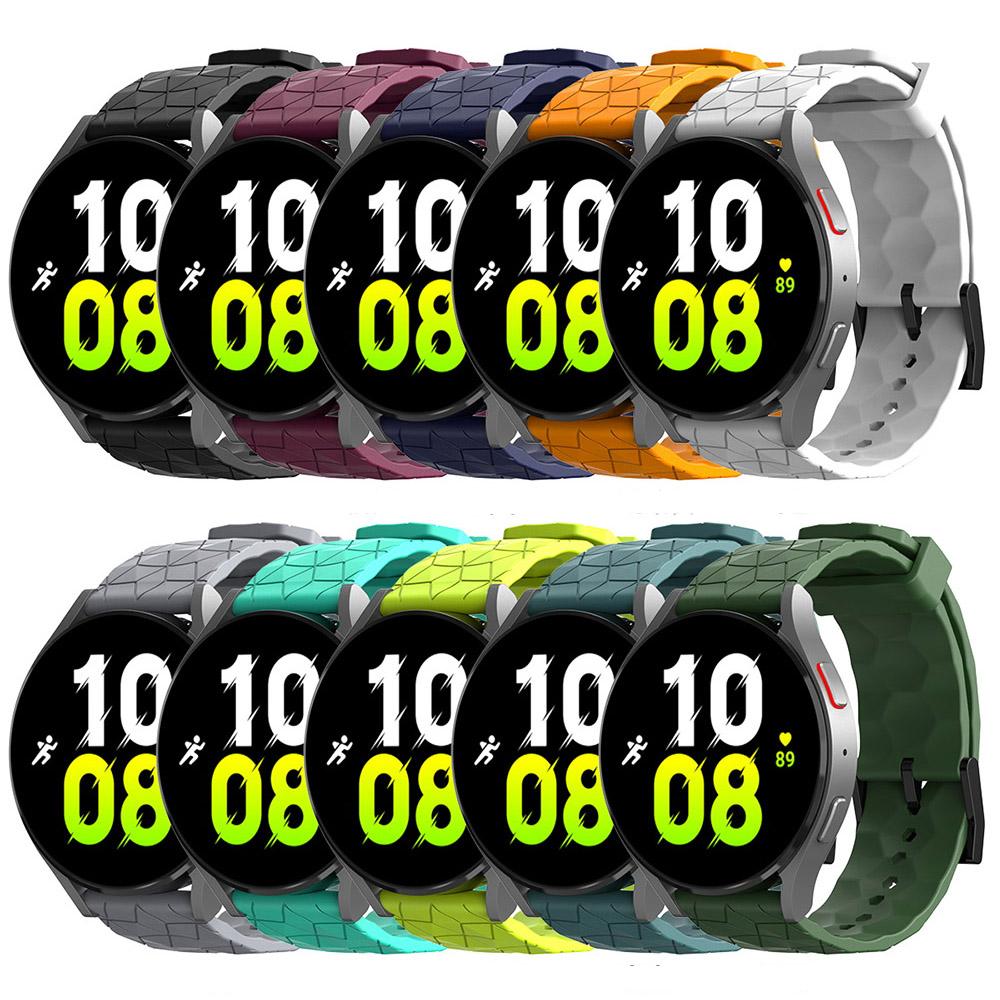 Pulseira de silicone de 20mm 22mm para Samsung Galaxy Watch 5 Pro 4 Faixa clássica de padrão de futebol para Xiaomi Watch Color 2/S2/S1