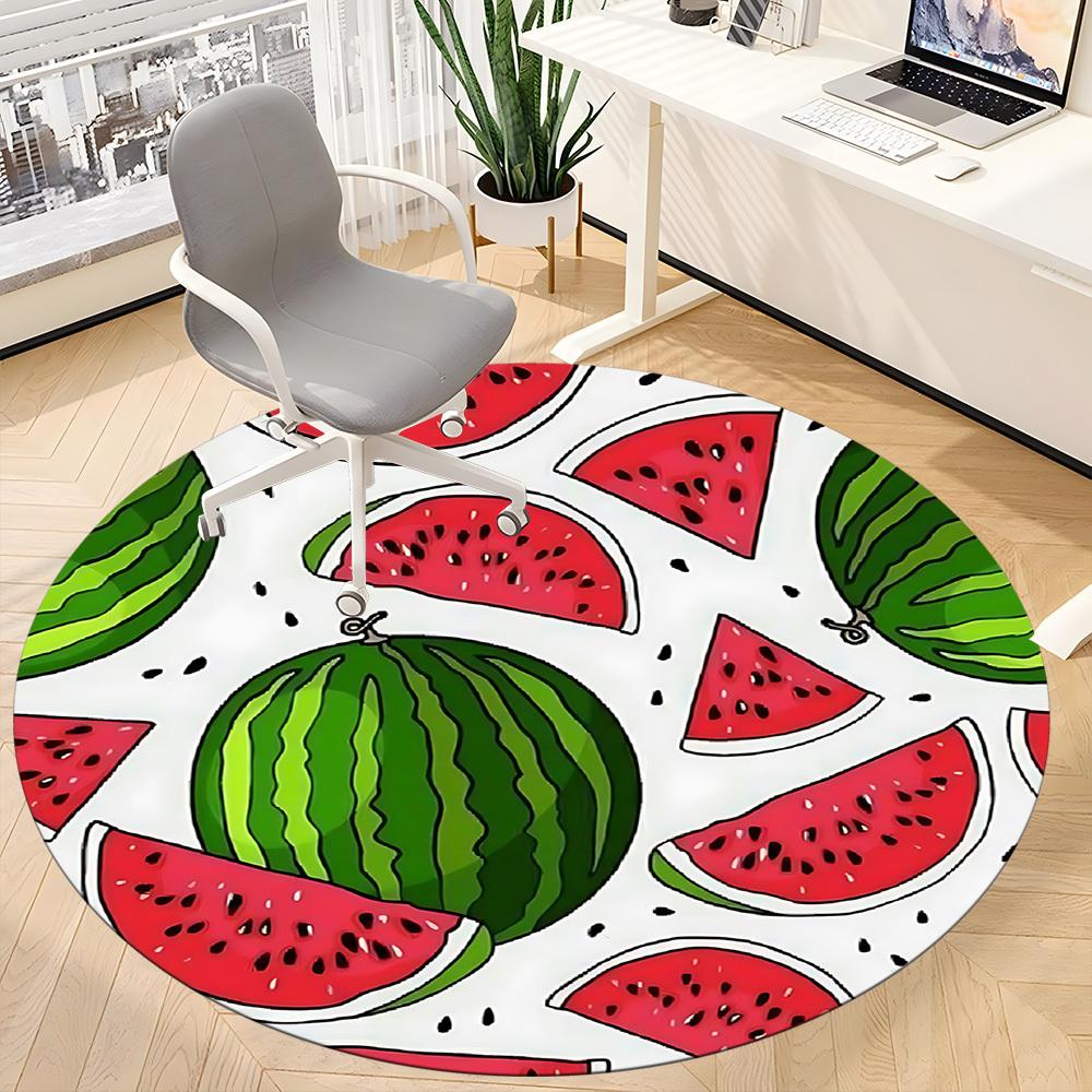 

1pc Watermelon Slices Chair Carpet for Office, Soft Flannel Throw Mat, Perfect for Office,Holiday Party Decoration Choice yy251113081 80cm by 80cm