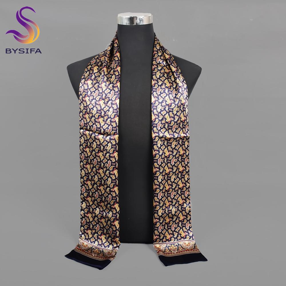 BYSiIFY|light Coffee Plaid Silk Cravat Scarf Men Winter Fashion Business Long Scarves Cravats Male Brand Soft Scarf Tie 160*26cm