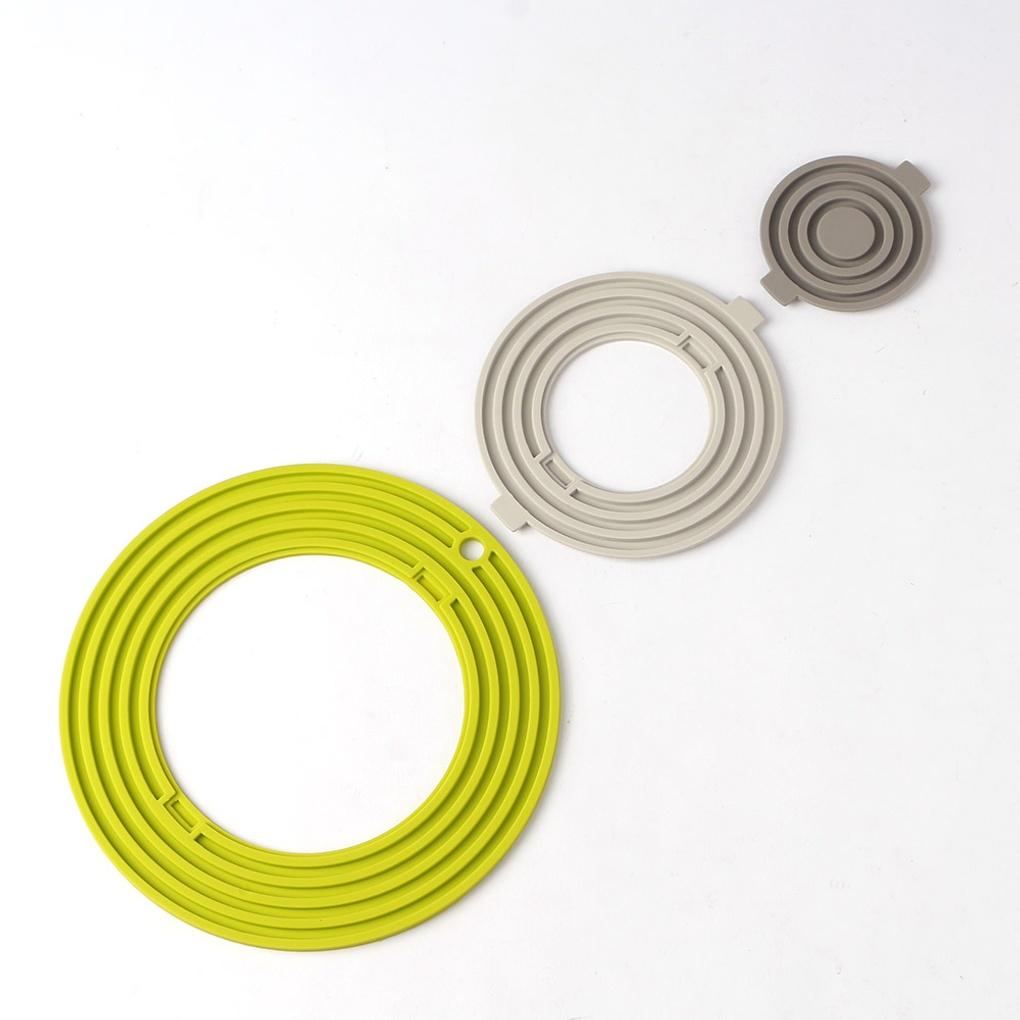 3-in-1 Detachable Silicone Pot Holder (Green) Dish Coaster