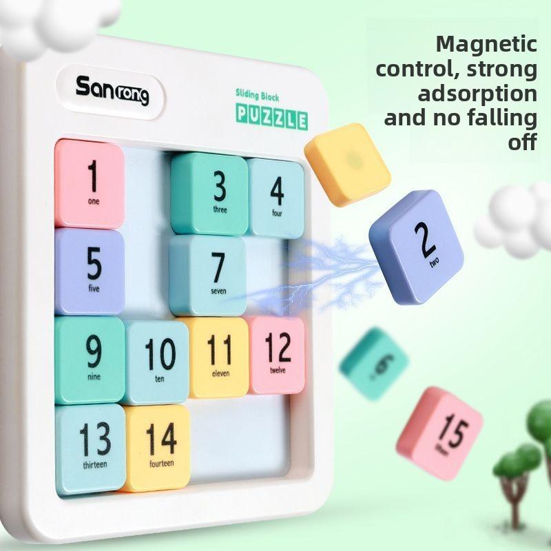 3*3/4*4/5*5 Children Learning Math Puzzle Toys Children's Educational Toy Magnetic Sliding Block Number Puzzle Arrangement Game