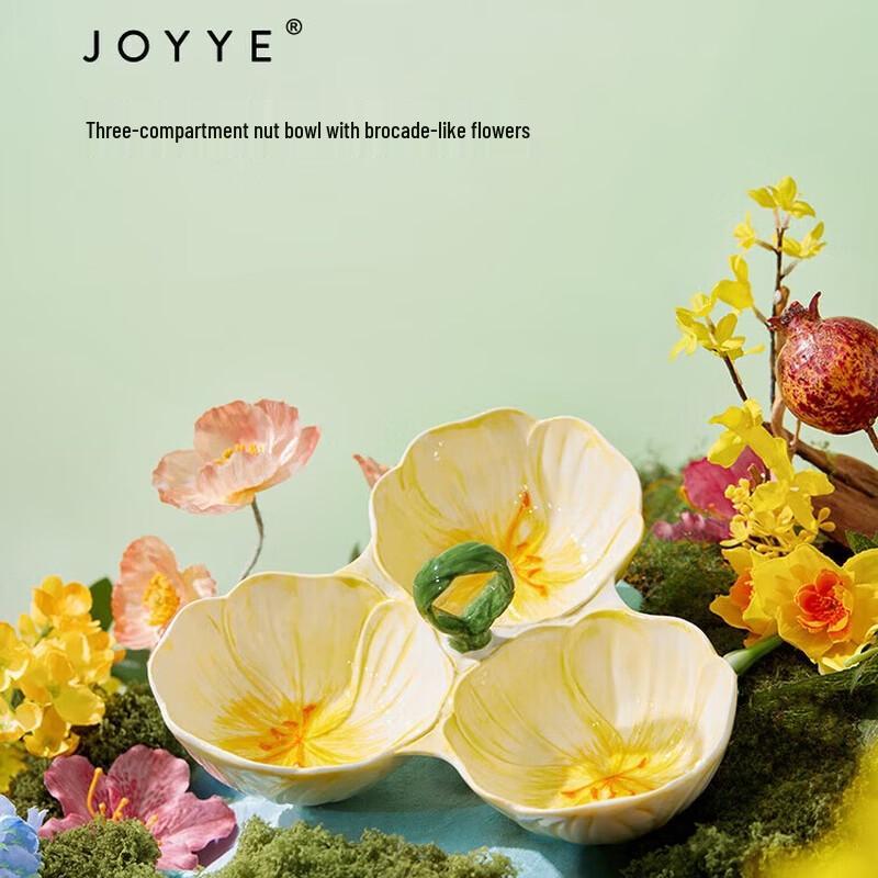 JOYYE Ceramic Three-Grid Serving Plate