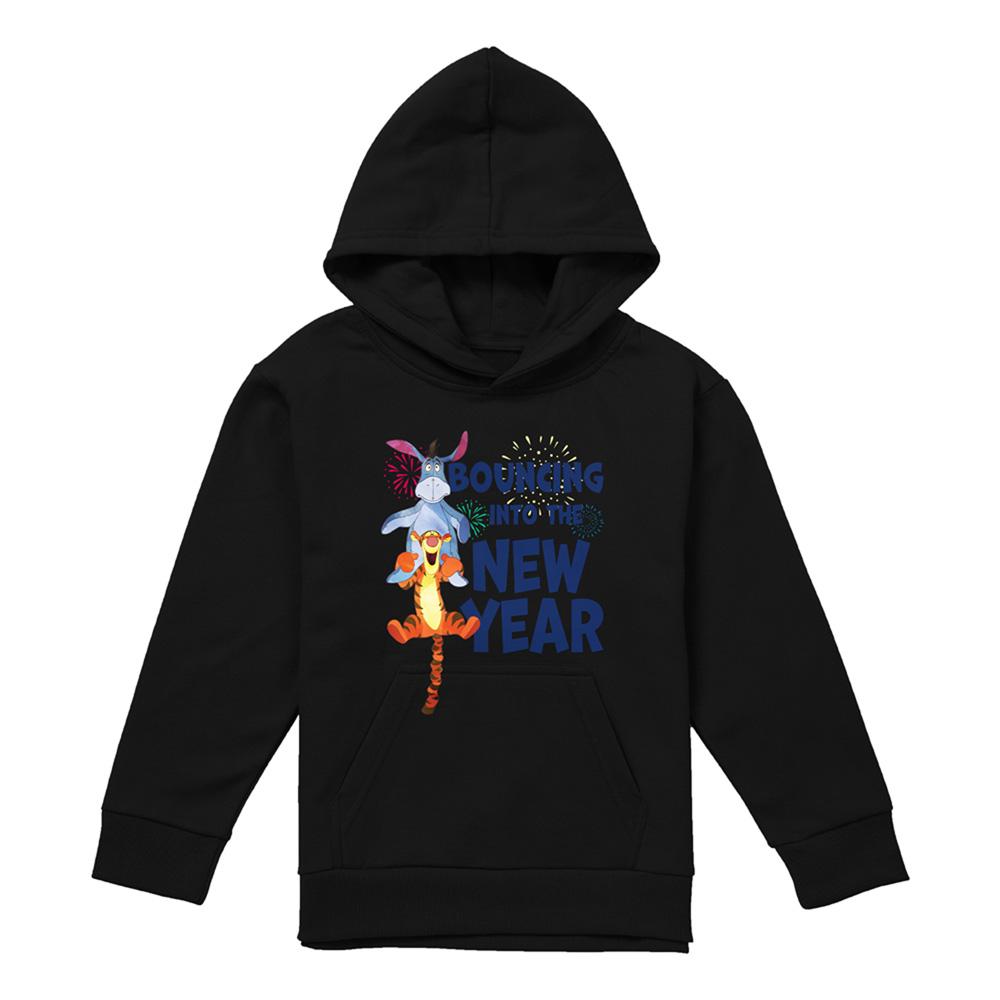 Winnie the Pooh Childrens/Kids Bouncing Into The New Year Hoodie
