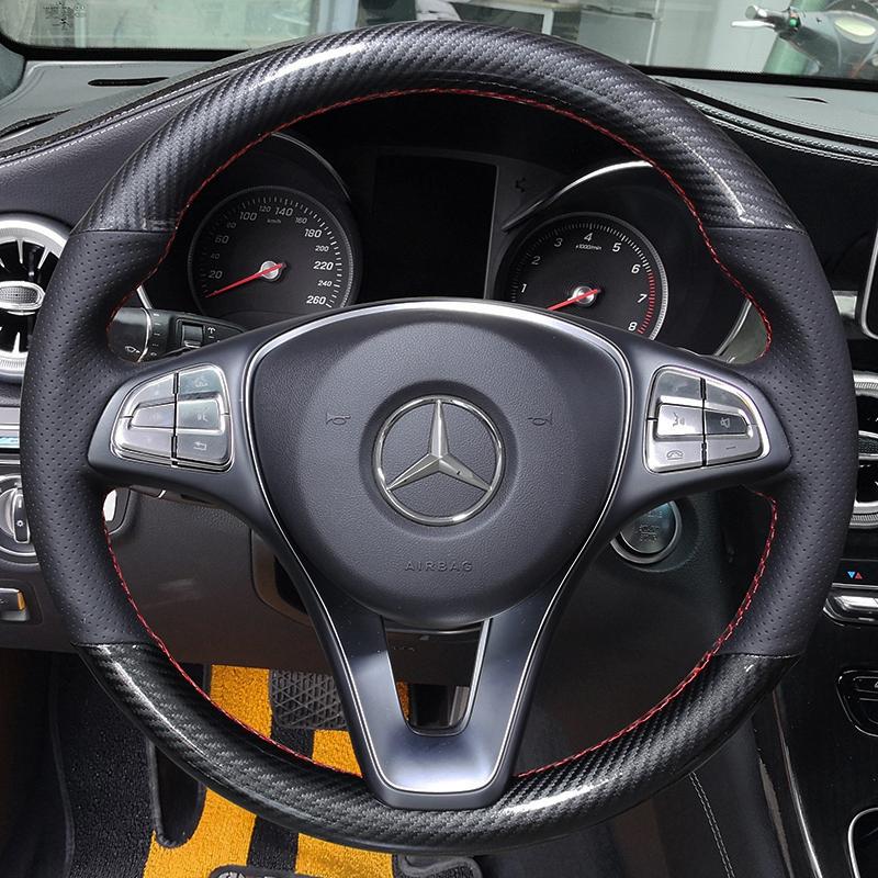 

Чехол на рулевое колесо автомобиля на заказ, подходит для Mercedes Benz A180 A200 B180 B200 C180 C200 C260 C300 E200 E300 CLS260 CLS300 GLC260