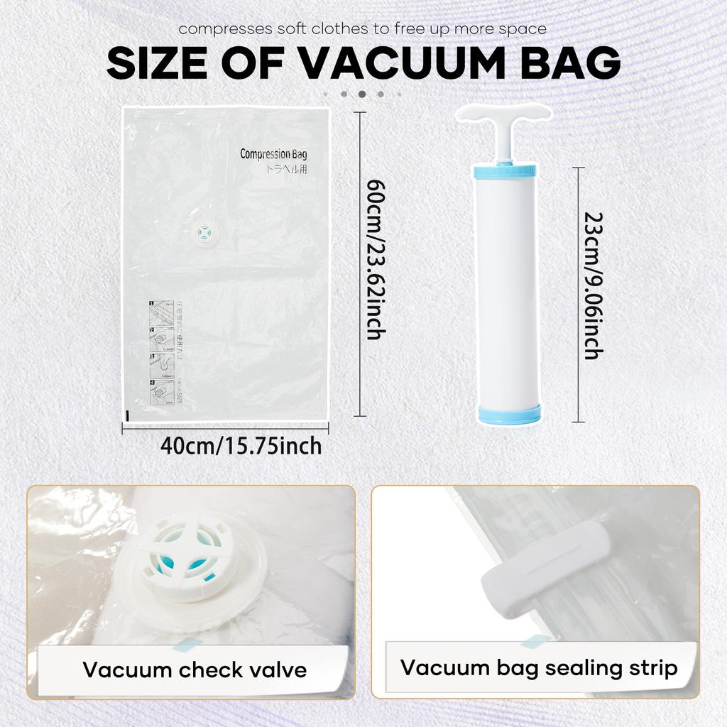 Zaino sottovuoto 45x36x20 cm, resistente, ideale come zaino da viaggio, zaino da pendolare, borsa leggera, sacchetto sottovuoto per vestiti