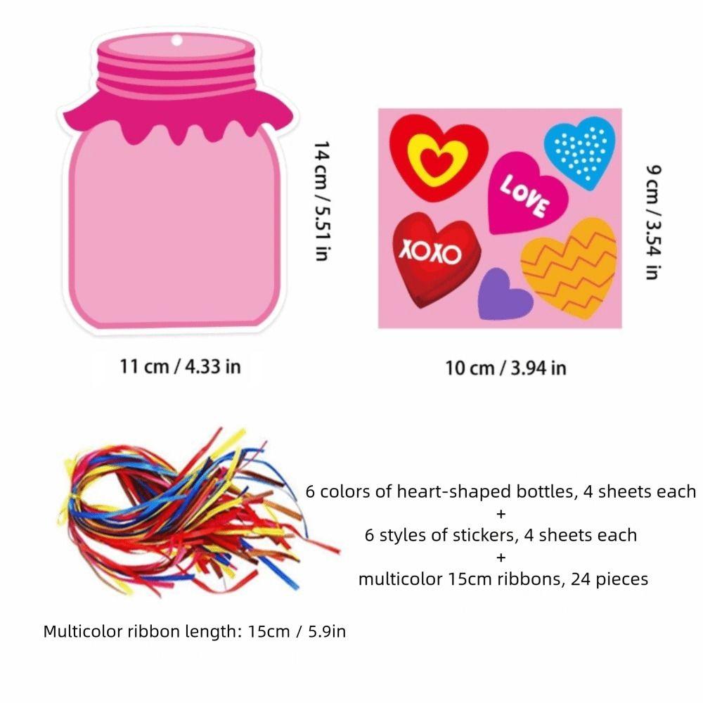 Kolorowa Karta Podarunkowa w Kształcie Serca na Walentynki Zestaw Prezentowy na Wyznania Kartki z Życzeniami DIY Kreskówkowe Ręcznie Robione Etykiety do Ciasteczek