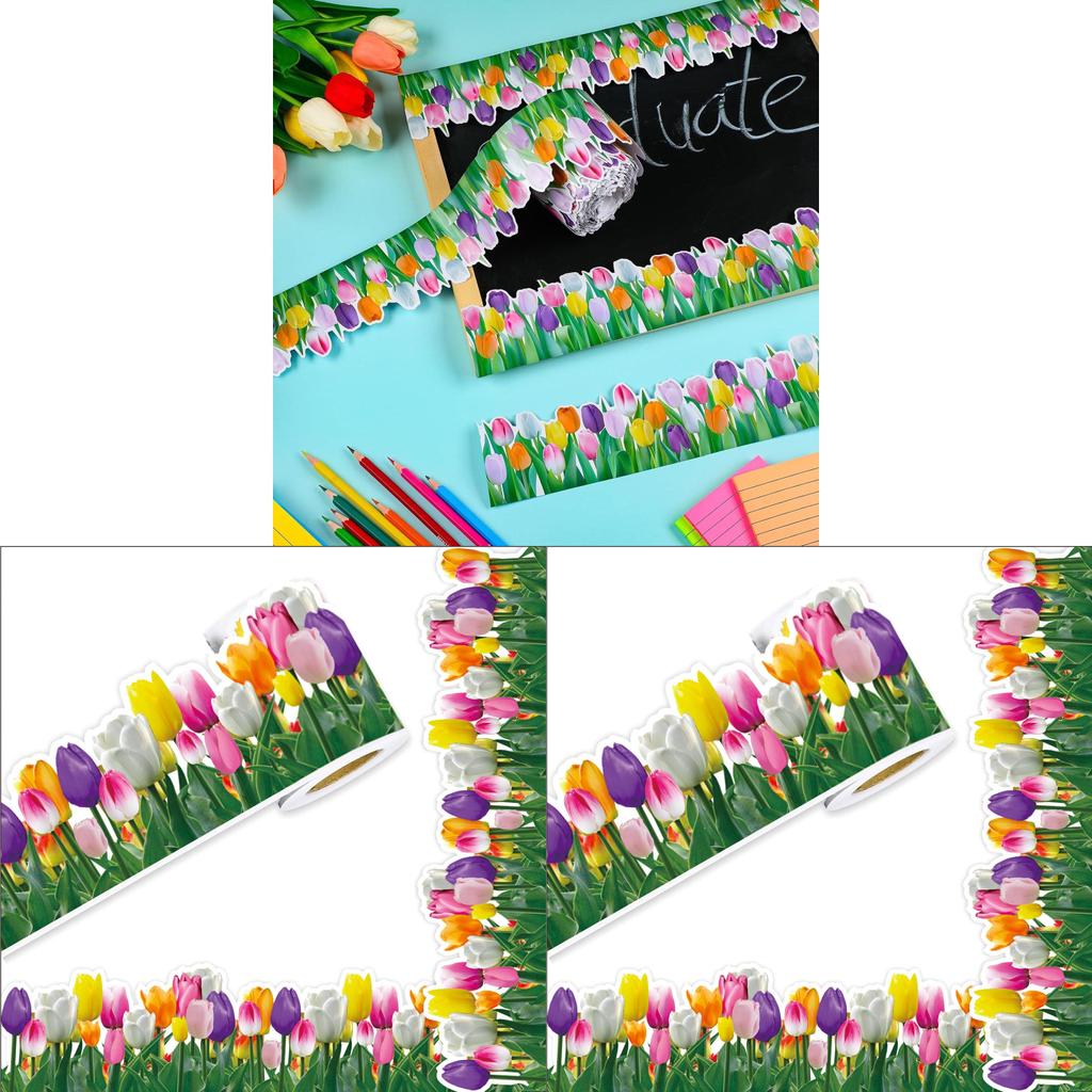 Spring Tulip Flower Party Classroom Decor Paper With Color Printing For Home And Event Use