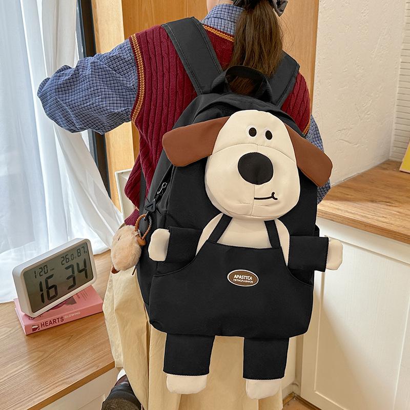 Schultasche Cartoon-Riemen Hund niedlicher Rucksack Grundschüler Campus-Rucksack große Kapazität Mittelstufenschüler Klasse Nachhilfe Damen