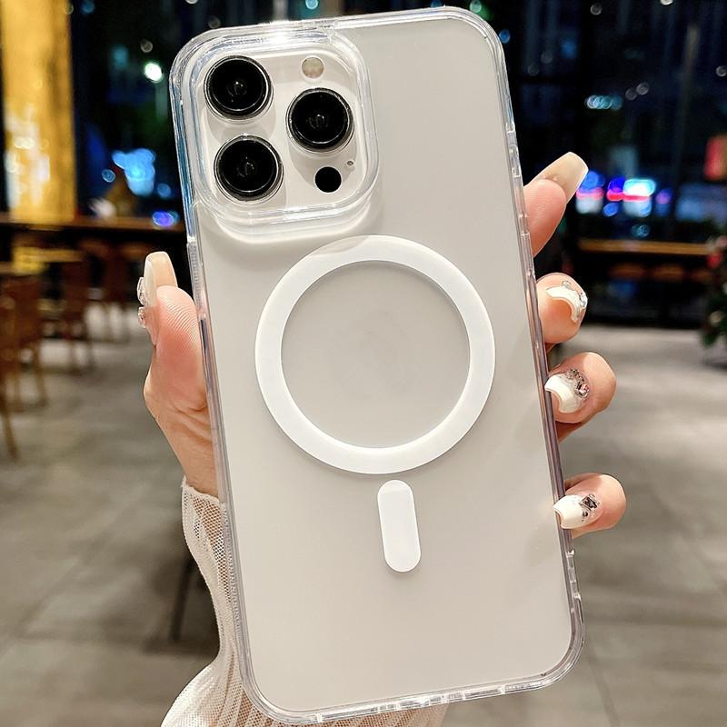 Transparent Magnetic Adsorption Case for iPhone 17 - Compatible with iPhone 12, 13, 14, 15 Pro Max, and 16