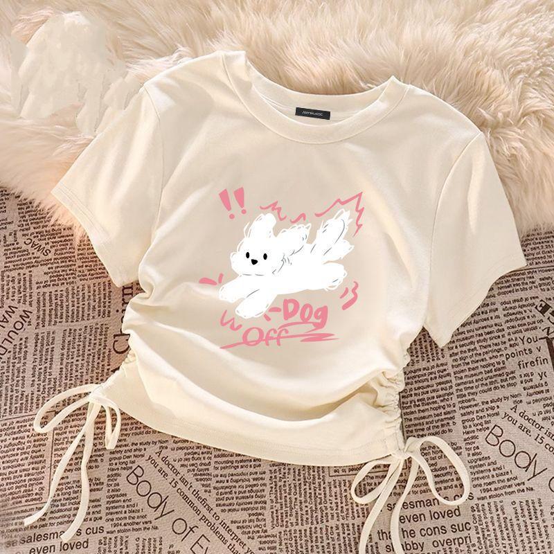 Girls' Solid Color T-shirts Short-sleeve Tops for Kids Summer Children Tees Teenager Blouse Baby Outfits Clothing