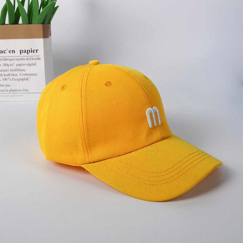 Hat Baseball Cap Women's Spring and Autumn Versatile Fashion Cap Letter M Embroidery Casual Sports Sunshade Sunscreen Hat