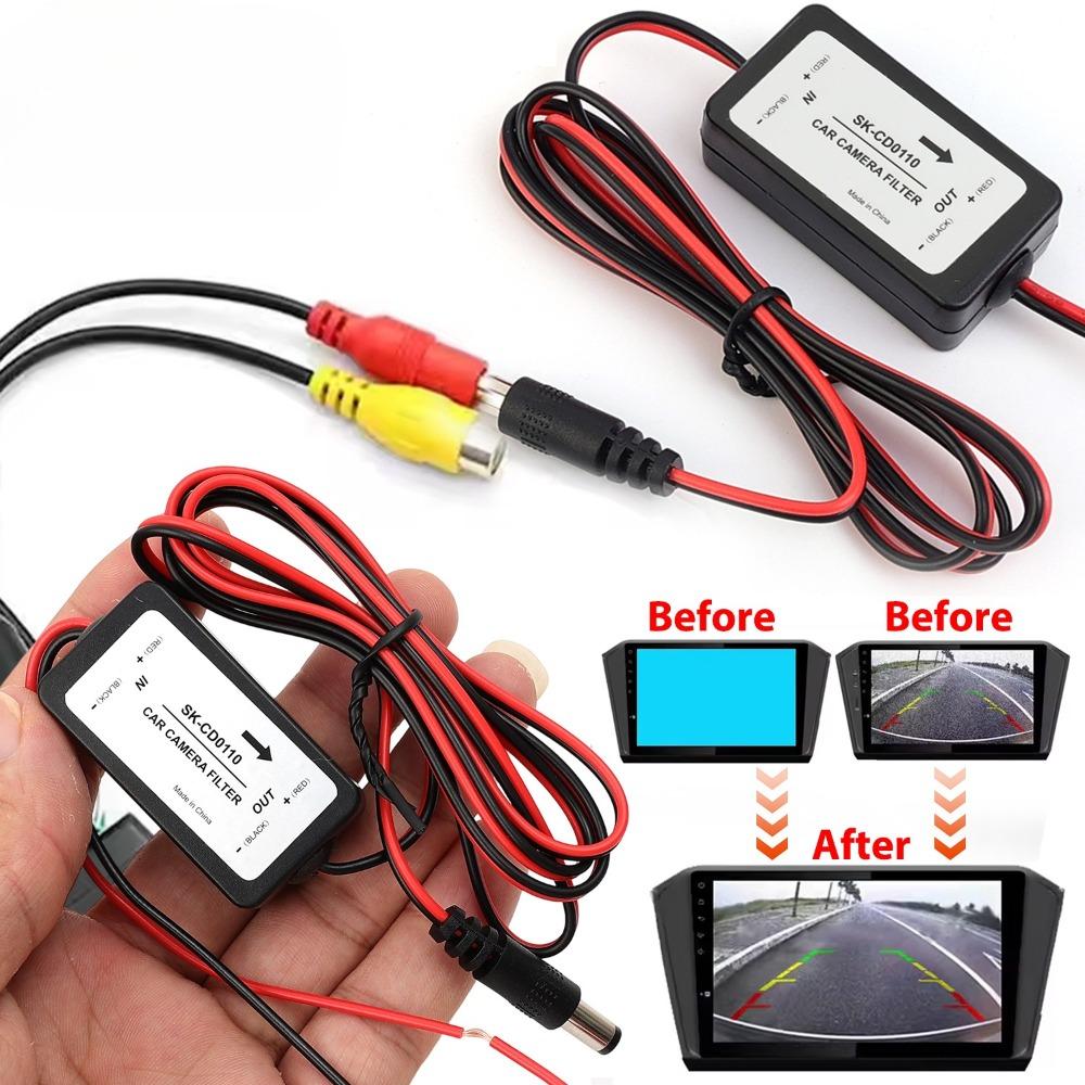 12V Anti-interference DC Power Relay Capacitor Filter Connector Auto Car Camera Filter for Car Parking Reverse Rear View Camera