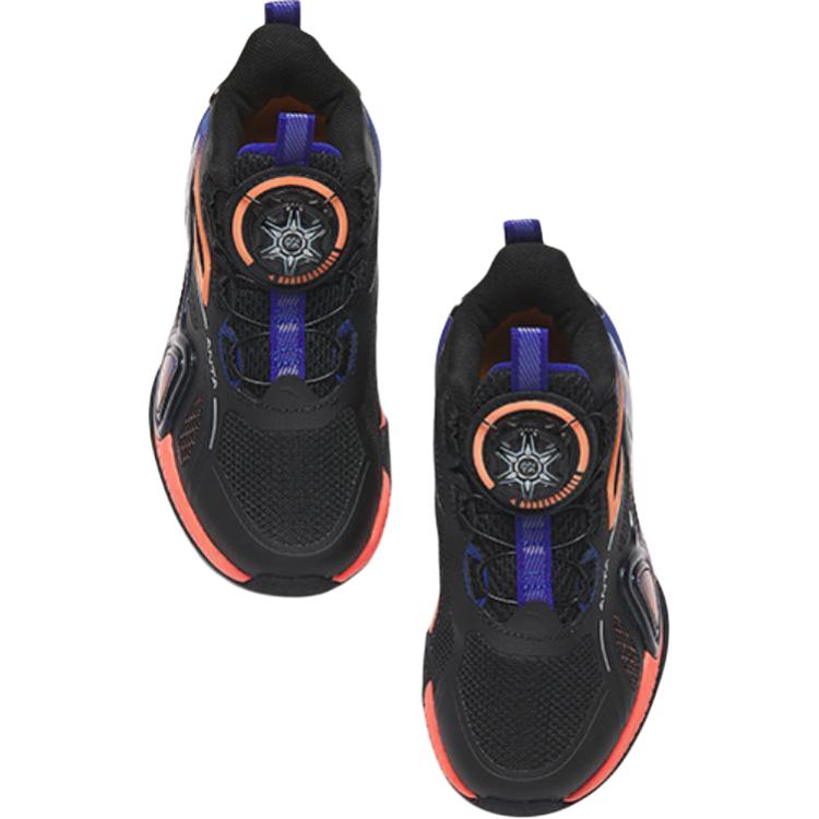 Anta Kids Fabric Comfortable Versatile Non-Slip Wear-Resistant Low-Top Basketball Shoes Kids sneaker Black Coral-Orange 312449958