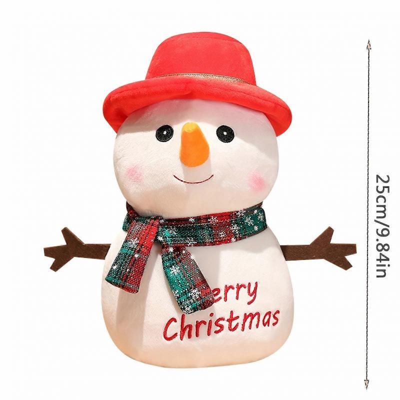 Christmas Snowman Doll Cute Threecolor Small Decorative Plush Toy