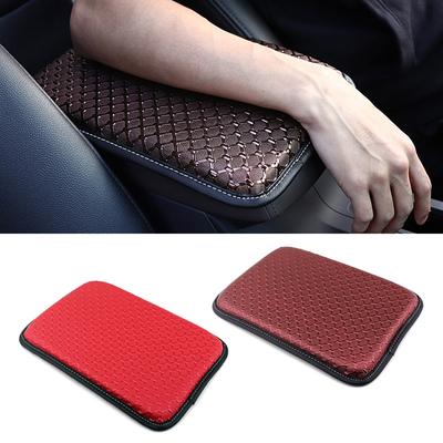 Luxury Car Leather Armrest Pad Auto Center Armrests Storage Box Mats Anti-fouling Cushion Cover Armrest Protector Waterproof