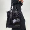 Street Trendy Cool Babes Portable Shoulder Bag Large Capacity Retro Sequin Personalized Messenger Bag