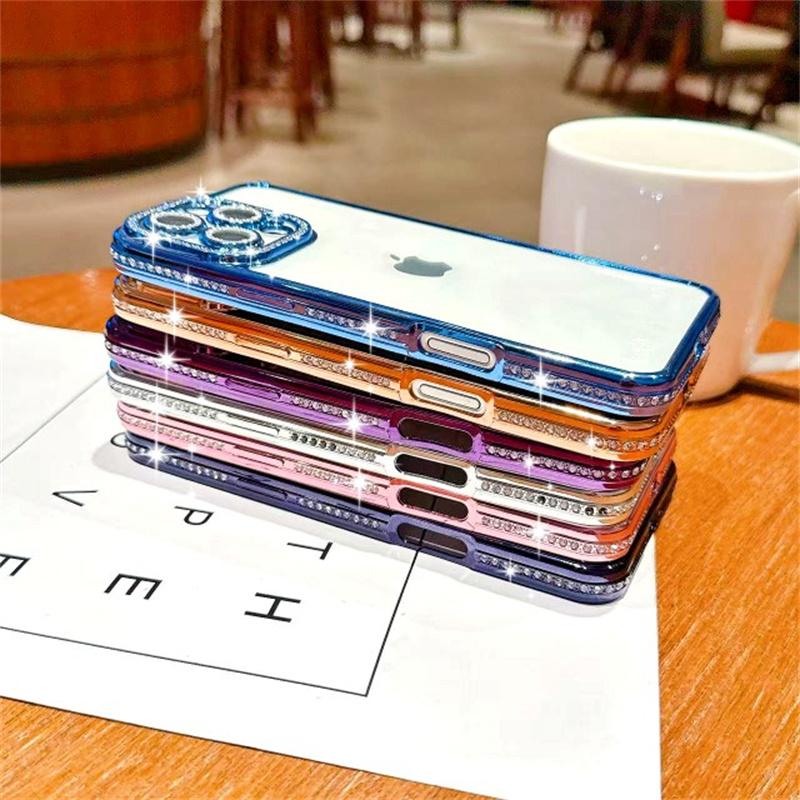 Glitzer Diamant Hülle für iPhone 16 15 Pro Max 14 Plus 13 12 Hülle Samsung Galaxy S25 Edge S23 Ultra S24 FE A56 A36 A26 A16 A55 A35 A25 A15 A54 A34 A14