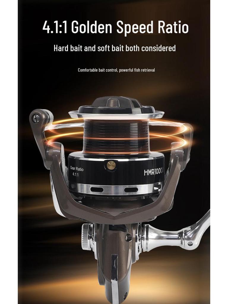 Universal All-Metal Spinning Fishing Reel for Freshwater and Saltwater, Long-Casting, General-Purpose, Sea and Anchor Fishing.