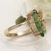 Transparent Rhinestone Ring Gemstone Emerald Faux Decor Dragonfly Ring for Wedding