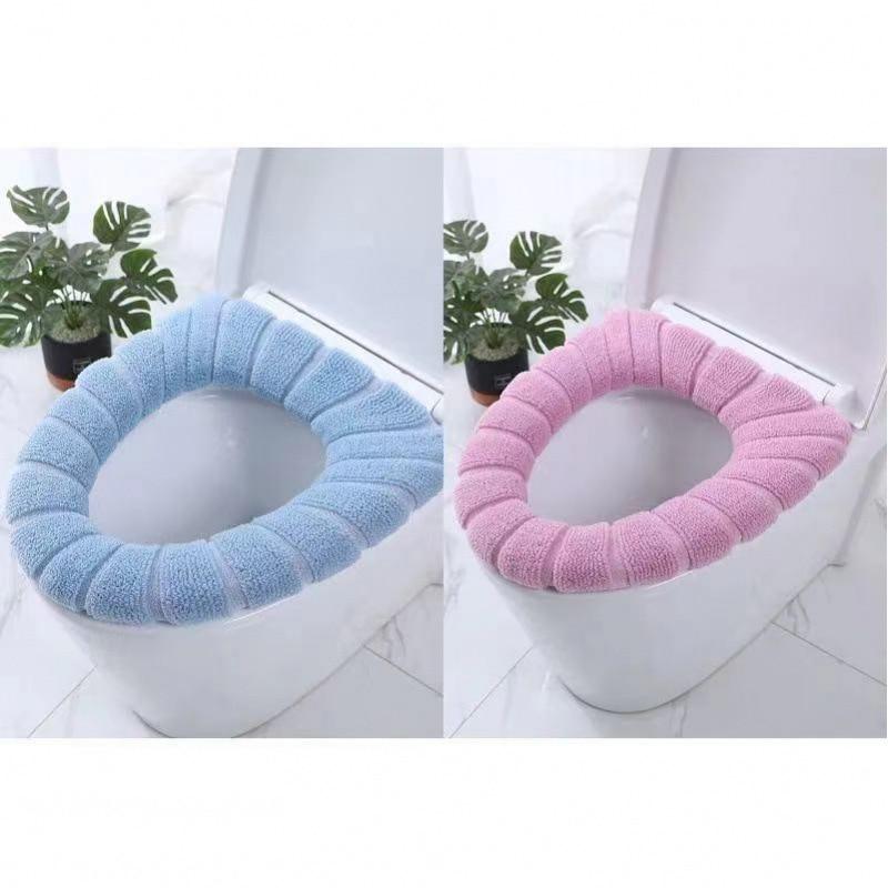 Toilet Seat Mat Device Plus Fleece Pad 2Pcs Household Toilet Ring Four Seasons Universal Toilet Seat Cover Seat Cushion