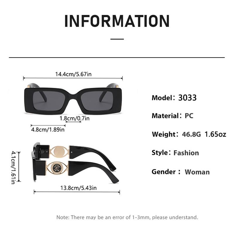 New Square Small Frame Sunglasses For Women Street Pography Glasses Fashion Square Modern Sunglasses