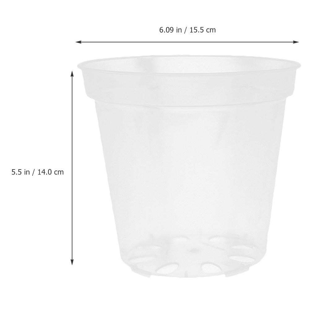 6Pcs Clear Plastic Orchid Pots with Drainage Holes Easy Root Inspection Promotes Efficient Plant Growth Universal Indoor Outdoor
