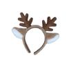 Weihnachts-Haarband Kunstpelz-Haarband Flauschiger Rentierohr-Haarreif Bühnenauftritte Cosplay-Requisite Geweih-Horn-Haarband