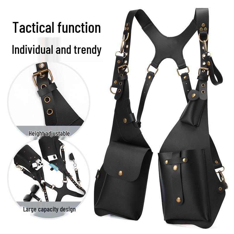 Herren Vintage Rucksack mit Unterarm-Crossbody und Multifunktioneller Einzel-Schultertasche für den Außenbereich