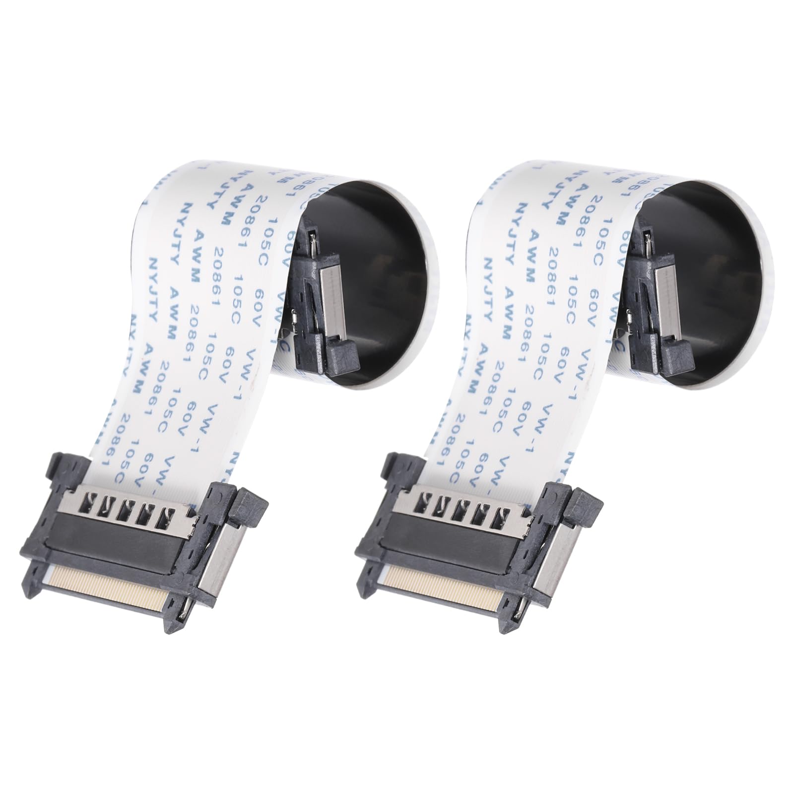 uxcell FFC FPC Cable 0.5mm Pitch 41pin 100mm Flexible Flat Ribbon Cable for LCD Screen, 2pcs 100mm