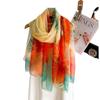 Silk Scarf Fashion Design Neck  Foulard Female Headbanda Luxury Hijab Women Warm Pashmina Scarves Echarpe Shawl Large Wrap