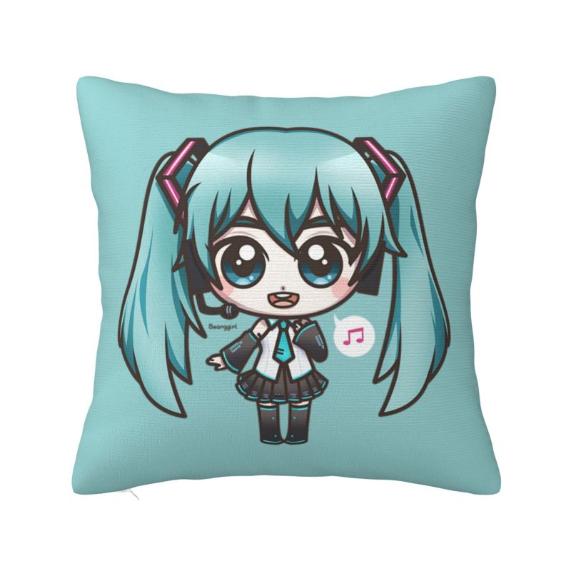 Custom Hatsunes Miku Anime Nordic Throw Pillow Covers Cartoon Manga Chair Cushion