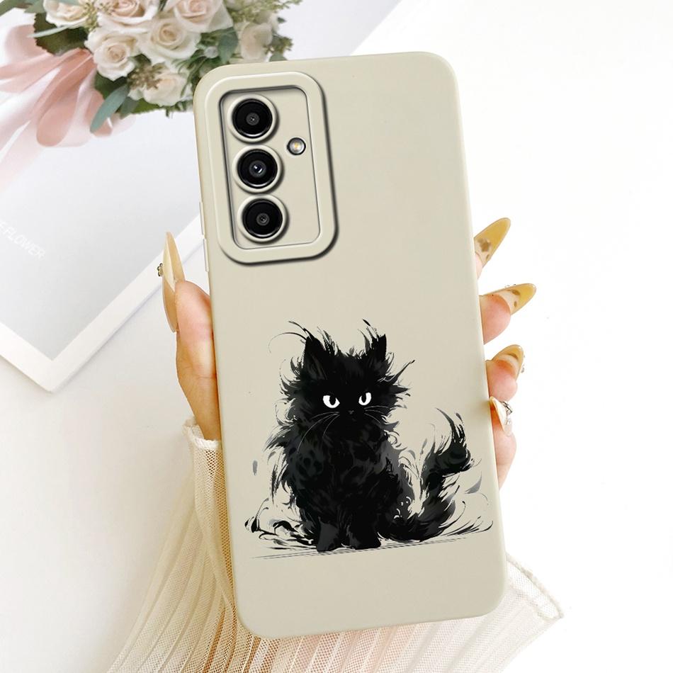 For Samsung Galaxy A05s A05 Cute Cat Flower Cartoon Phone Case For Samsung A05 A 05 05S A05S Shockproof Soft Silicone Cases