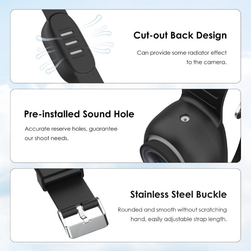 Silicone Strap Adjustable Adjustable Camera Mount Wristband For 360 GO 3 3S Outdoor Adventures and Pet Use