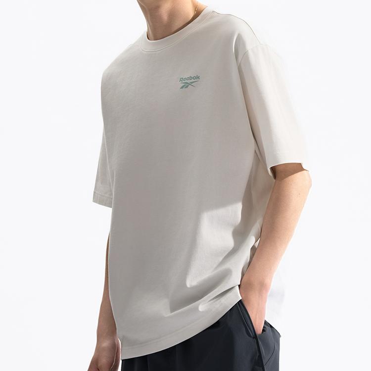 Reebok American Style Comfortable Versatile Casual Loose Fit Round Neck Printed Short Sleeve T-Shirt Unisex Tops White 24SRM431UGW1