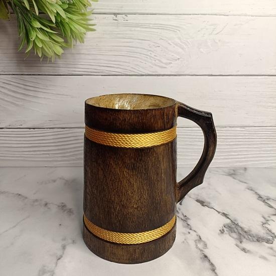 17.78 Cm Wooden Beer Mug for Parties Daily Use Food Safe