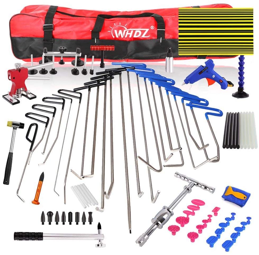 WHDZ Set di strumenti per la riparazione delle ammaccature ... per auto Strumento per la riparazione delle ammaccature in lamiera Strumento per l'estrusione delle ammaccature con il sollevatore a vuoto Foglio di lavoro per lo strumento per la riparazione