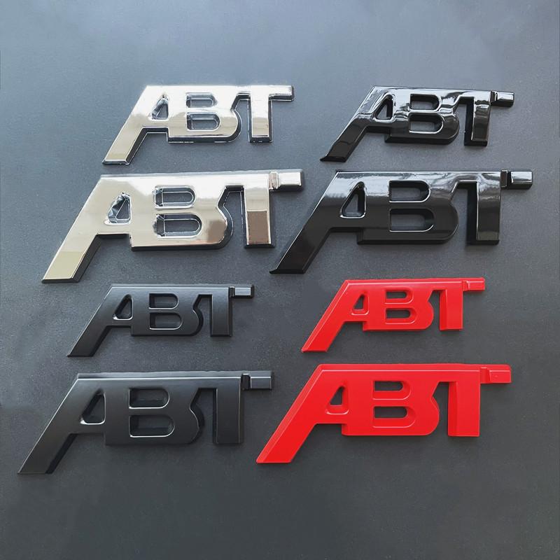 For Audi RS3 3D Metal ABT Logo Letters Car Emblem Badge For Audi A5 A7 A1 SQ5 TT RS6 RS3 Q7 Q5 Q8 A3 VW Golf 7 ABT Sticker Accessories
