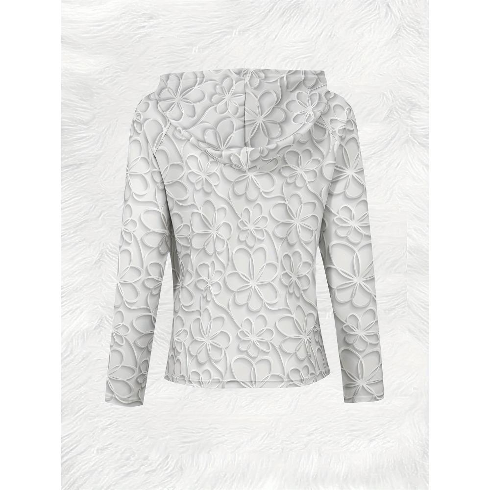 Spring and Autumn casual style Floral Pattern Print Design White women's casual jacket