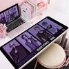 Gaming Mouse PadLarge Desk Mat Antislip Base Stitched Edges Red Sakura Anime Girl Print Keyboard Pad for Gamer Office Home