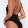 Nouveau Maillot de Bain Sexy Une Pièce Multicolore Européen et Américain Maillot de Bain Amincissant Uni Sans Dos
